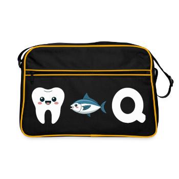 DTQ Jeu de mots français drôle design humoristique - Sac Retro - noir/or - Devant