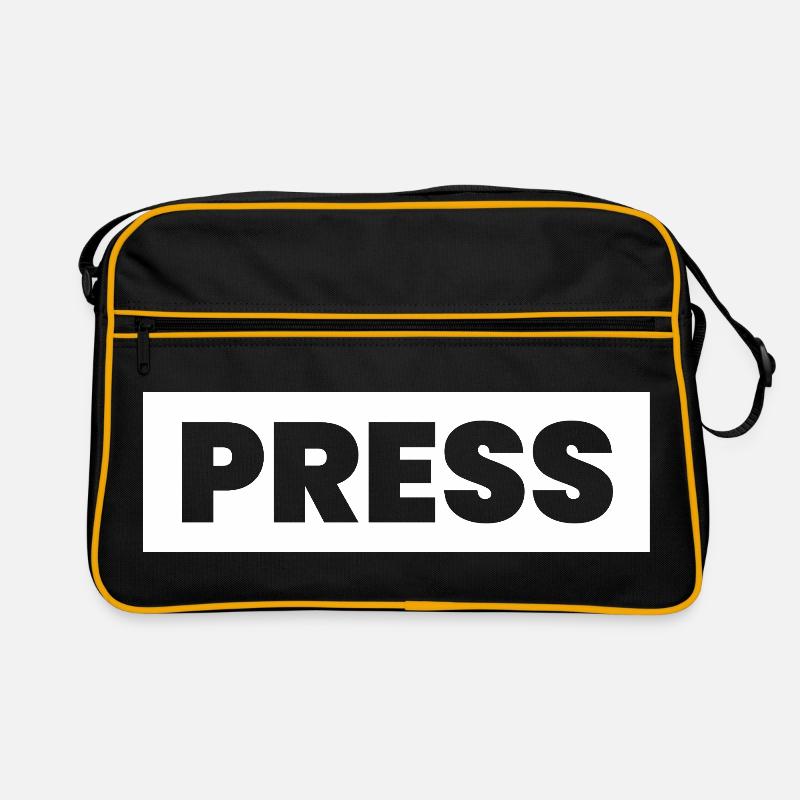 Conception de la presse en disant « PRESS » Journalistes d’information Sac Retro