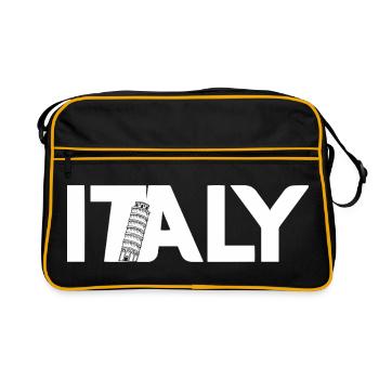 Italy Leaning Tower of Pisa Italians Italy - Retro Bag - black/gold - Front