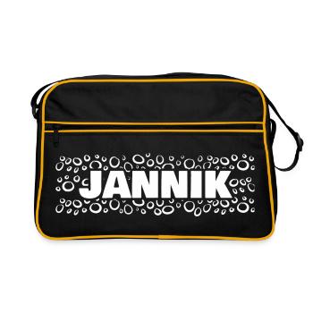 Idée cadeau Jannik - Sac Retro - noir/or - Devant