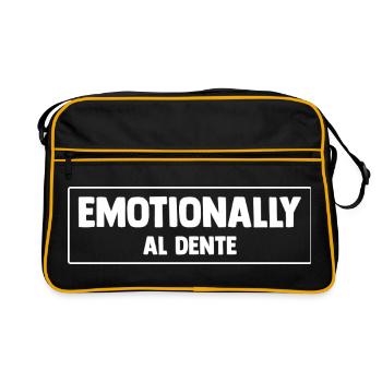 Émotionnellement Al Dente Typographe Design - Sac Retro - noir/or - Devant