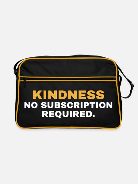 Freundlichkeit Kein Abonnement erforderlich - Retro Tasche - Schwarz/Gold