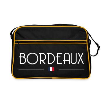 Bordeaux - Retro Tasche - Schwarz/Gold - Vorne