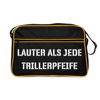Louder than any whistle - Retro Bag - black/gold - Front