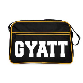 gyatt - Retro Tasche - Schwarz/Gold - Vorne