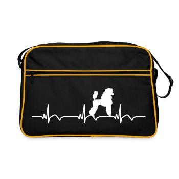 battement de cœur de caniche - Sac Retro - noir/or - Devant