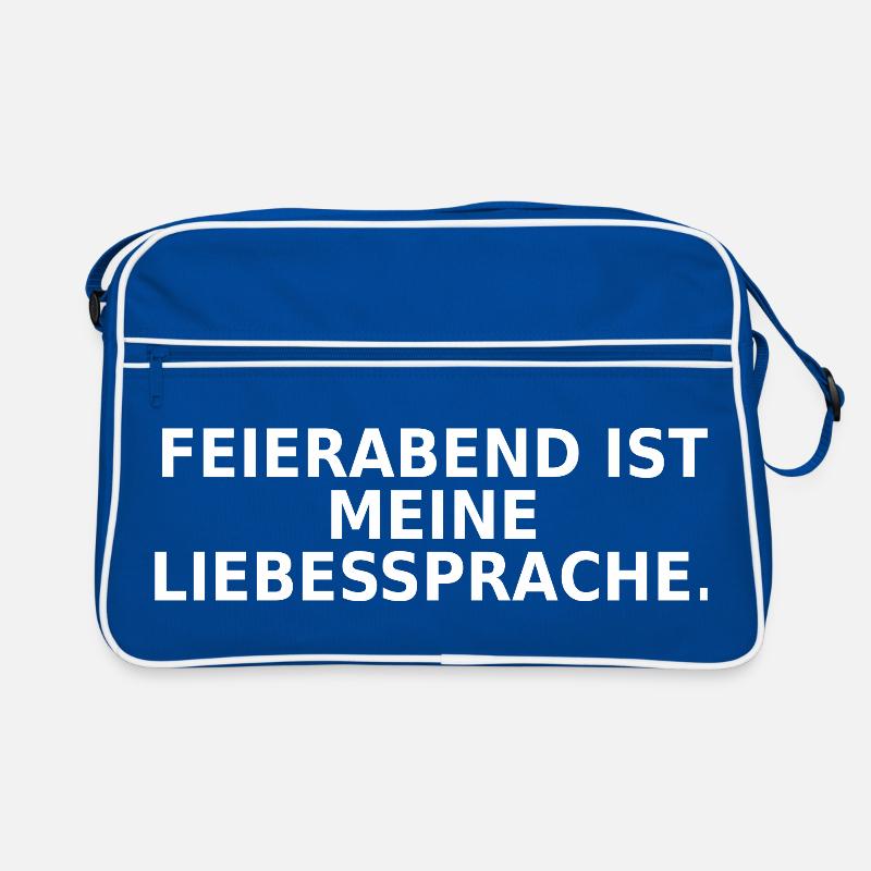 Feierabend ist meine Liebessprache Retro Tasche