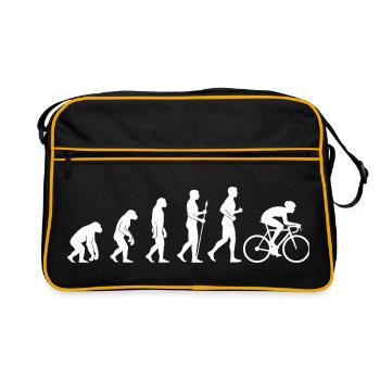 Evolution to a cyclist - Retro Bag - black/gold - Front