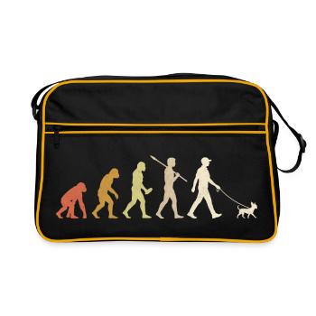 Chihuahua Evolution Drôle de Chihuahua Cadeau Chihuahua - Sac Retro - noir/or - Devant