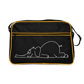 Elephant - Retro Bag - black/gold - Front