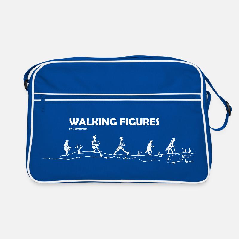 walking Figures white Retro Bag