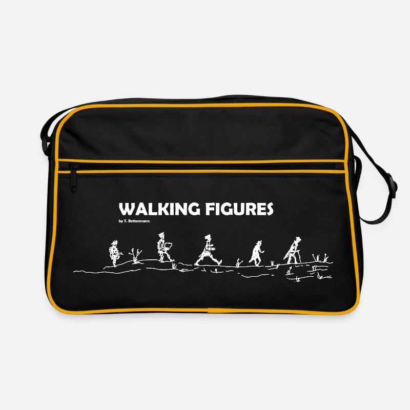 walking Figures white Retro Bag