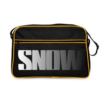 SNOW Lettrage Blanche-Neige Gras Police Fat - Sac Retro - noir/or - Devant
