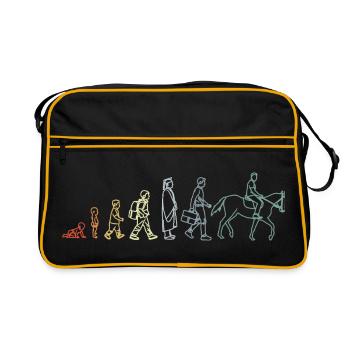 Évolution équestre - Sac Retro - noir/or - Devant