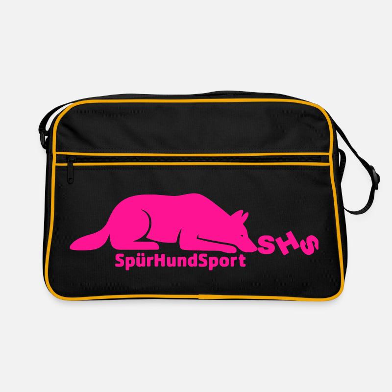 SHS Logo pink - Retro Tasche - Schwarz/Gold