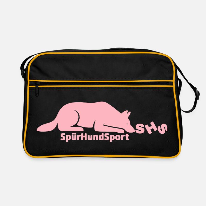 SHS Logo rosa - Retro Tasche - Schwarz/Gold