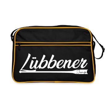 Lübbener Junge Design - Retro Tasche - Schwarz/Gold - Vorne