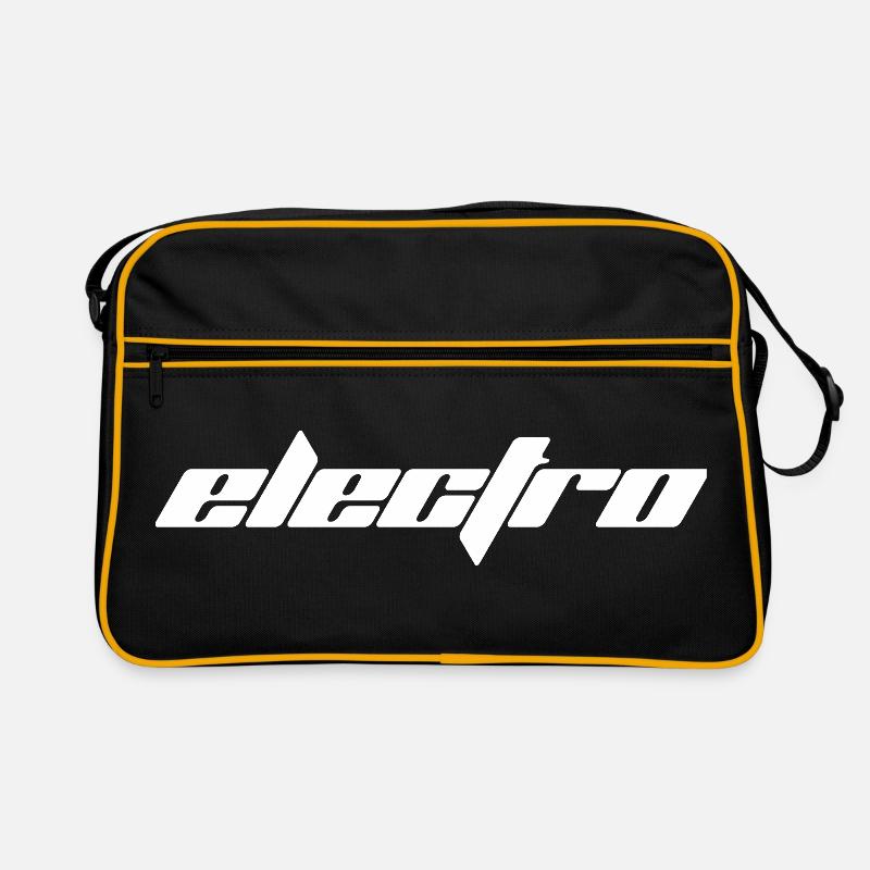 Conception de logo de musique électro - Sac Retro - noir/or