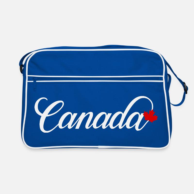 Canada Script mit Ahornblatt Retro Tasche