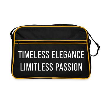 Timeless Elegance Limitless Passion - Retro Bag - black/gold - Front