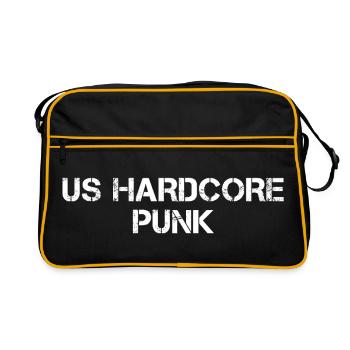 Typographie du punk hardcore américain - Sac Retro - noir/or - Devant