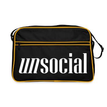 UNSOCIAL - Retro Bag - black/gold - Front