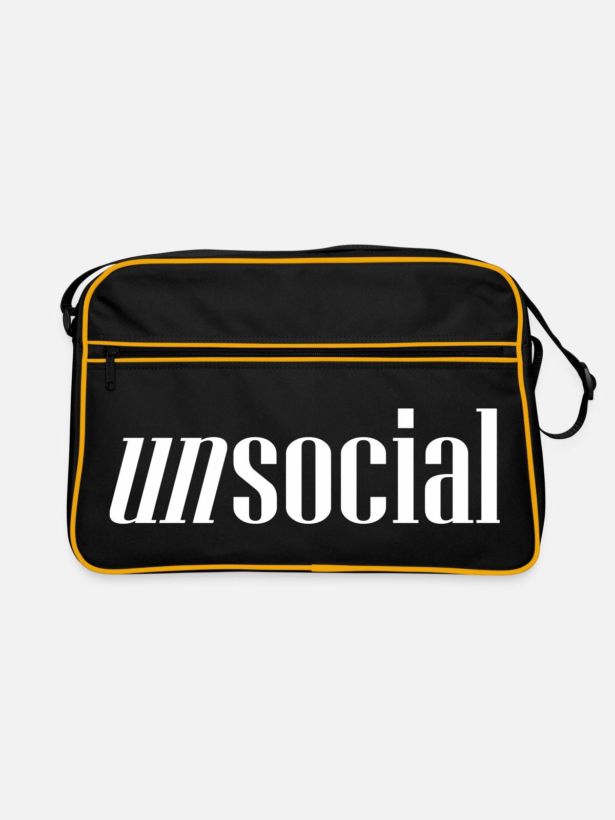 ANTISOCIAL - Sac Retro - noir/or - Devant