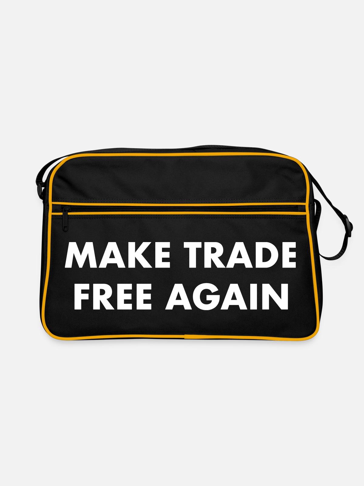 Make Trade Free Again - Retro Bag - black/gold - Front