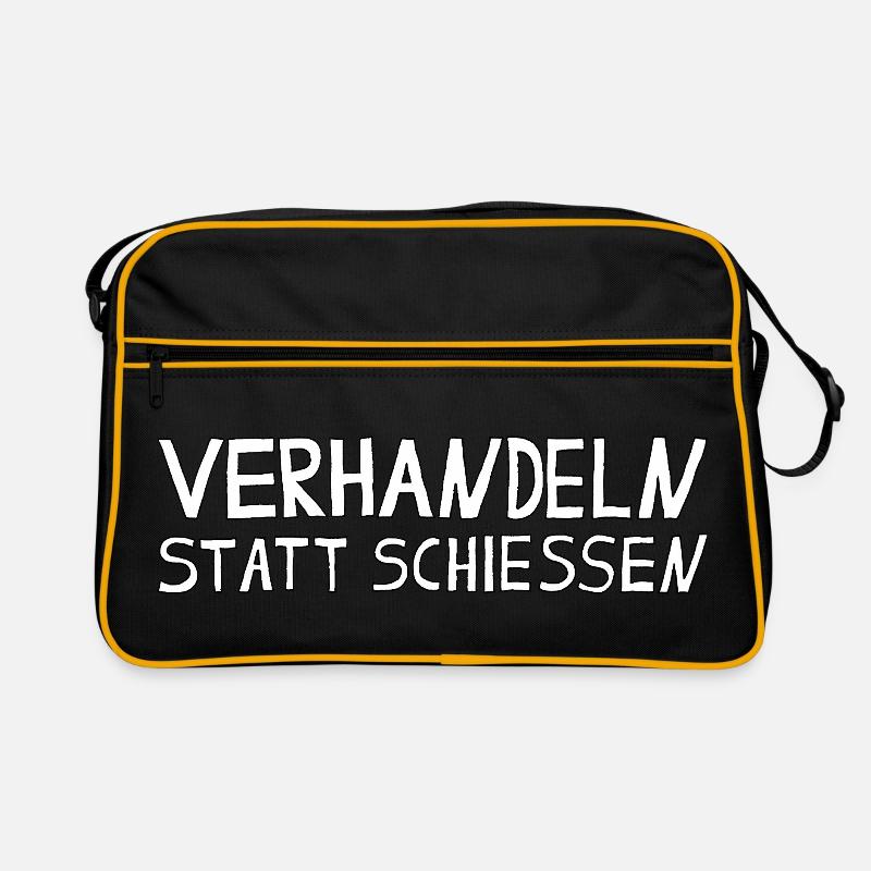 VERHANDELN STATT SCHIESSEN Retro Tasche