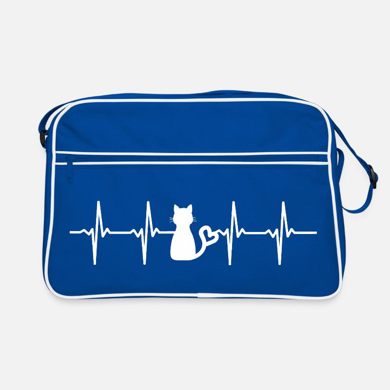 Sigille de chat avec battement de cœur Sac Retro