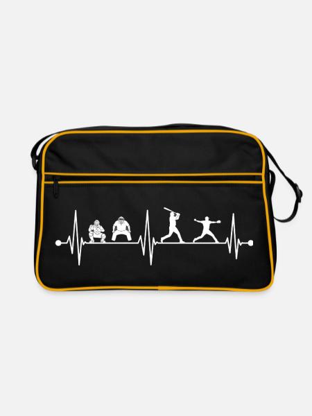 Sports Heartbeat Softball - Retro Bag - black/gold - Front