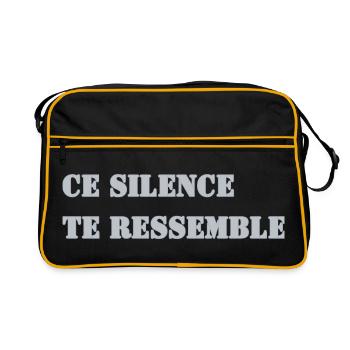 CE SILENCE TE RESSEMBLE - Sac Retro - noir/or - Devant