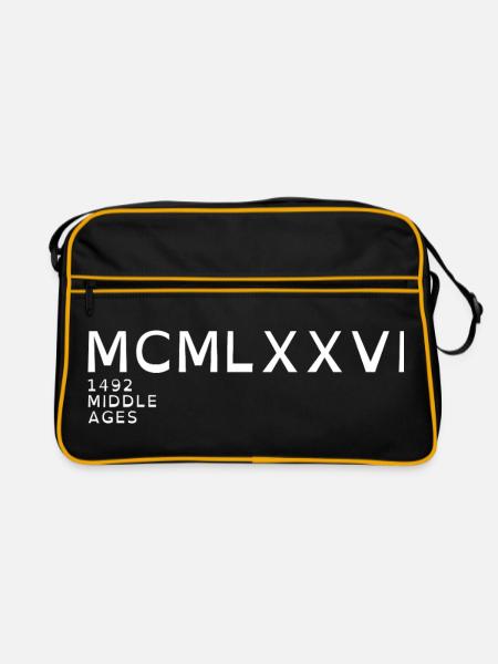 1976_LINE_blanc - Sac Retro - noir/or