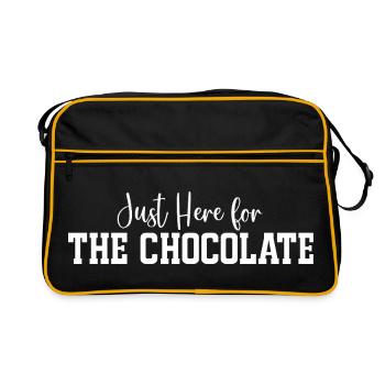 Just Here for The Chocolate - Retro Bag - black/gold - Front