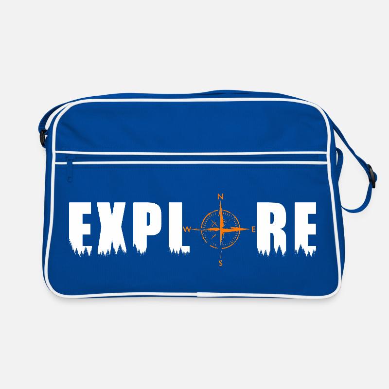 Explorez le motif avec une boussole Sac Retro