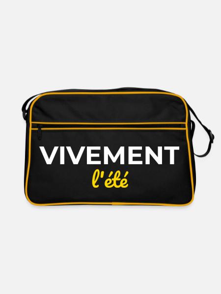 Vivement l'Été — Nostalgie Soleil - Sac Retro - noir/or - Devant