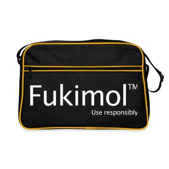 Je m’en fiche, Fukimol, les hommes drôles sont inappropriés - Sac Retro - noir/or - Devant