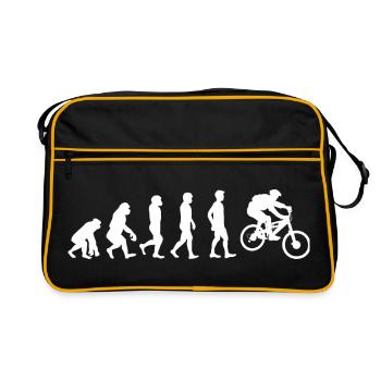Entwicklung des Radfahrens - Retro Tasche - Schwarz/Gold - Vorne