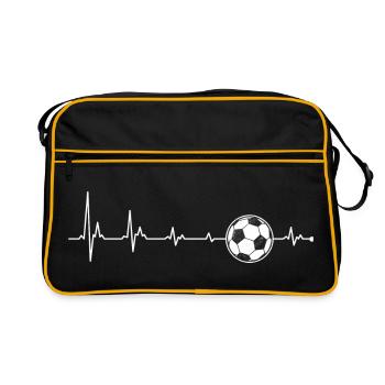 Moon Pulse Heartbeat - Retro Bag - black/gold - Front