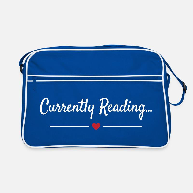Currently Reading Bookworm Saying Retro Bag