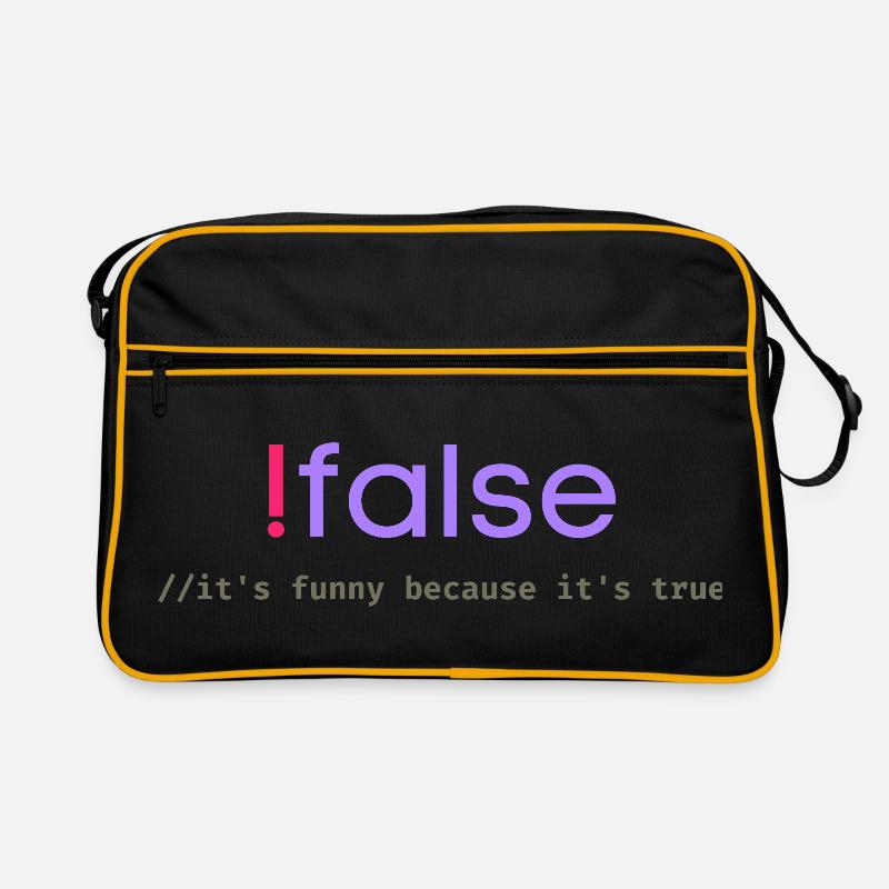 Ifalse Funny Coder Programming Pun Retro Bag