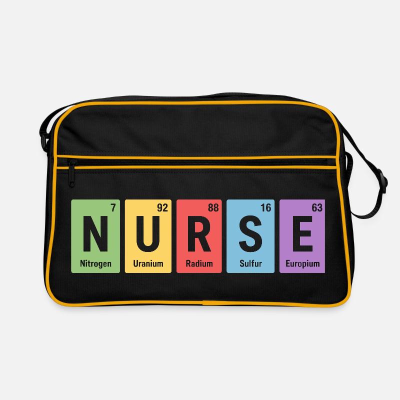 Couleurs des éléments de conception du bloc d’infirmières Sac Retro