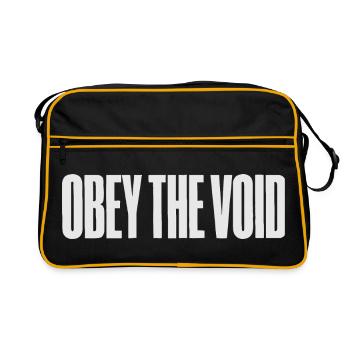 Obey the Void Bold Typographic Art - Retro Bag - black/gold - Front