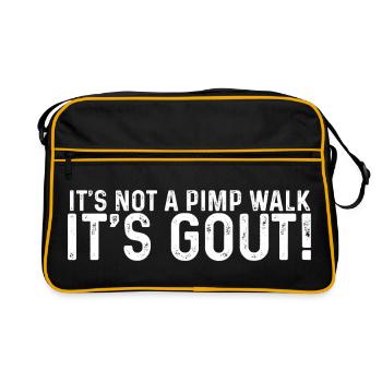 Ce n’est pas une promenade de proxénète, c’est de l’humour sur la goutte - Sac Retro - noir/or - Devant