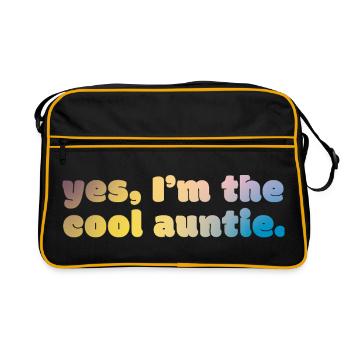 Cool Auntie Statement - Retro Tasche - Schwarz/Gold - Vorne