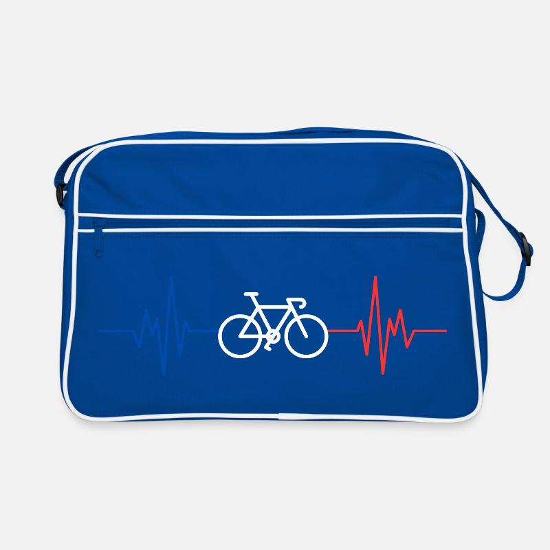 Line Cardio Bike Minimalist Design Geschenk Radfahrer Retro Tasche