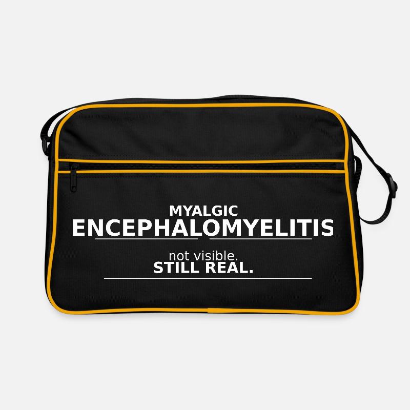 Myalgic Encephalomyelitis not visible. still real. Retro Tasche