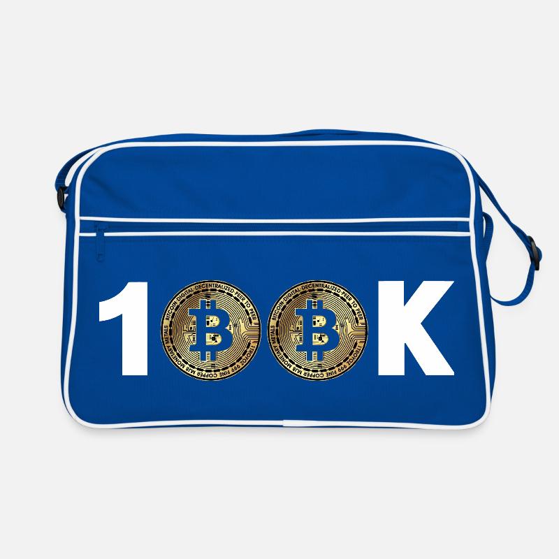 Bitcoin Bitcoin BTC 100k Kryptowährung Retro Tasche