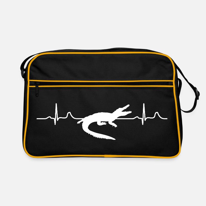 Silhouette de l’impulsion de crocodile Sac Retro