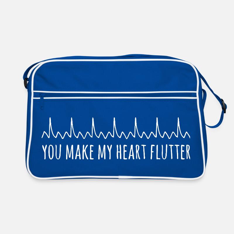 Herz Flattern Schlägt Tee Retro Tasche